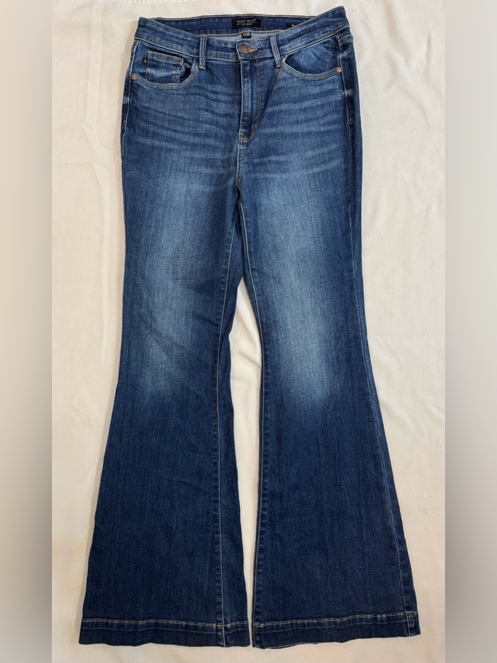 Judy Blue Dark Blue Flare Jeans - Classic Wash